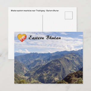 Bhutan vreedzame oostelijke bergen - Himalaya Briefkaart
