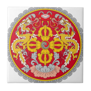 Bhutan wapenschild tegeltje