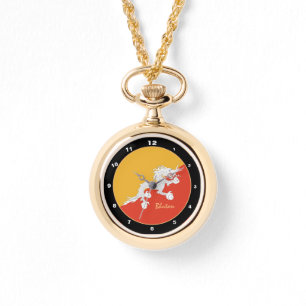 Bhutanese Flag & Bhutan mode / design horloge