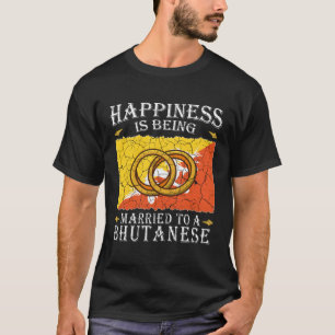 Bhutanese huwelijk Bhutan gehuwde vlag weduwnaar C T-shirt