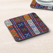 Bhutanese textielstof drankjes onderzetter (Linkerzijde)