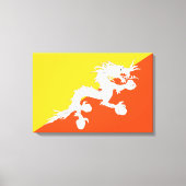 Bhutanese vlag (Bhutan) (Thunder Dragon) Canvas Afdruk (Voorkant)