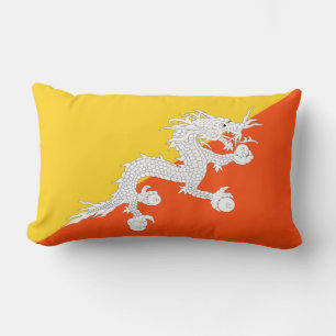 Bhutanese vlag (Bhutan) (Thunder Dragon) Kussen