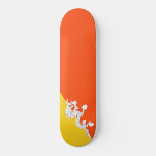 Bhutanese vlag (Bhutan) (Thunder Dragon) Skateboard (Voorkant)