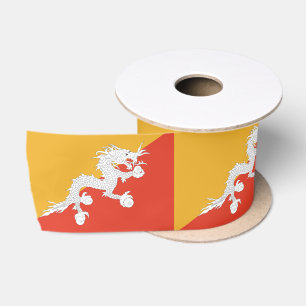 Bhutanese vlag en Bhutan reizen, vakantie/sport Lint