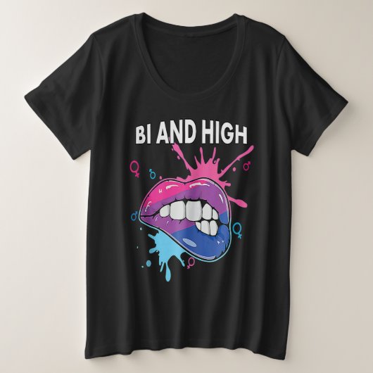 Bi And High Bisexual Rainbow Pride March Bisexuali (Design devant)