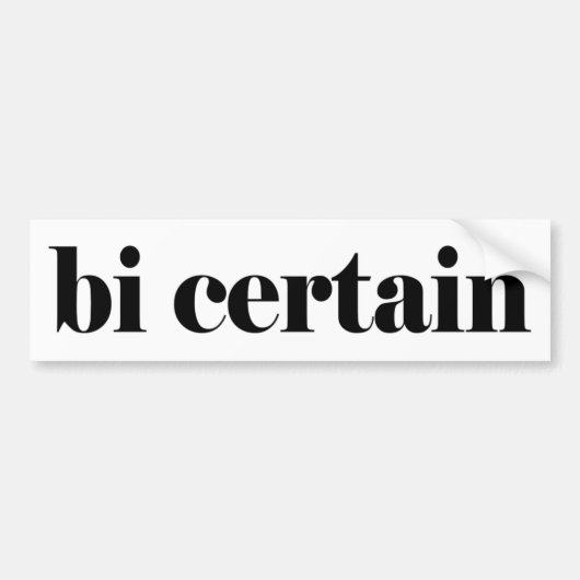 bi bepaalde bumpersticker (Voorkant)
