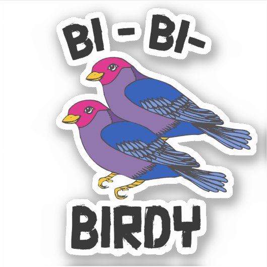 Bi Bi Birdy Sticker (Voorkant)
