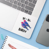 Bi Bi Birdy Sticker (Laptop met iPhone)