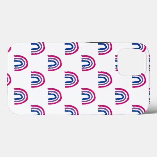 Bi Bisexual Pride Painted Crayon Rainbow Case-Mate iPhone Case (Achterkant (horizontaal))