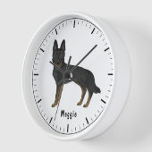 Bi-Black Duitse herder Schattige hond met aangepas (Hoek)