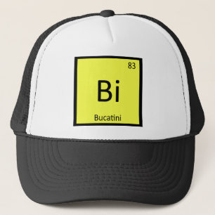 Bi - Bucatini Pasta Chemistry Periodic Table Trucker Pet