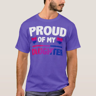 Bi Daughter Proud Mam of Pap Bisexual T-shirt