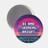 Bi et brillant de fierté Aimant Pixel (Recto/Verso)
