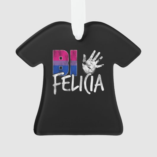 Bi Felicia Funny Bisexual Pride Flag Ornament (achterkant)