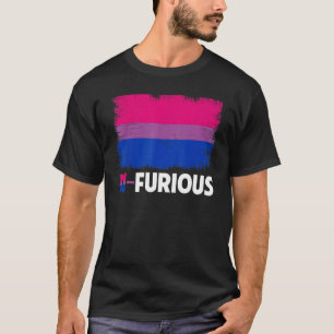 Bi Furious Biseksuele Vlag Gay Pride Rainbow LGBT T-shirt