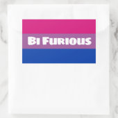 Bi Furious Rechthoekige Sticker (Tas)