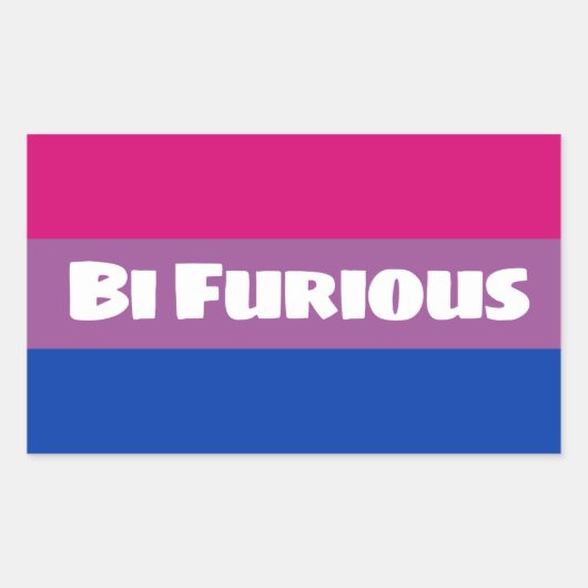 Bi Furious Rechthoekige Sticker (Voorkant)