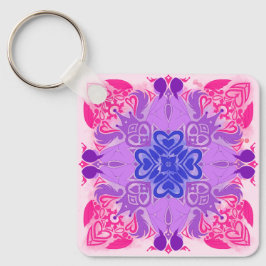 Bi Hearts Radial Art Sleutelhanger