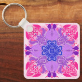 Bi Hearts Radial Art Sleutelhanger (Voorkant)