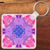 Bi Hearts Radial Art Sleutelhanger (Achterkant)