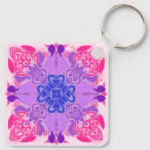 Bi Hearts Radial Art Sleutelhanger (Achterkant)