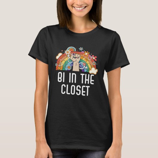 Bi In The Closet Bisexual Rainbow Pride Bisexualit T-shirt (Voorkant)