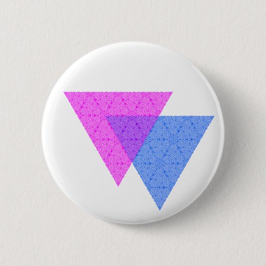 Bi knoopsymbool Ronde witte Button (Voorkant)