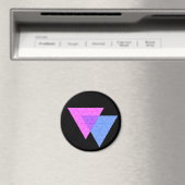 Bi Knot Symbool Ronde Zwarte Magneet (Insitu (Vaatwasser))