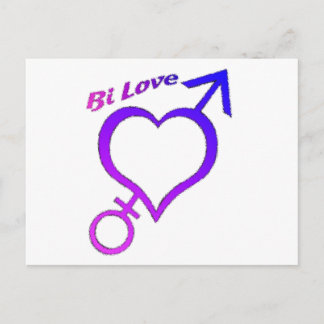 Bi Love Heart en arrow symbolen Briefkaart