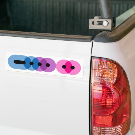Bi Morse Code Bar Bumpersticker (Op Truck)
