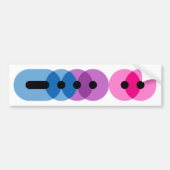 Bi Morse Code Bar Bumpersticker (Voorkant)