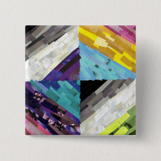 Bi, Pan, Ace, Aro Alliance Vierkante Button 5,1 Cm