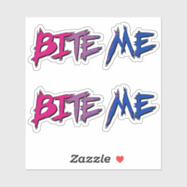 Bi Pride Bite Me Sticker