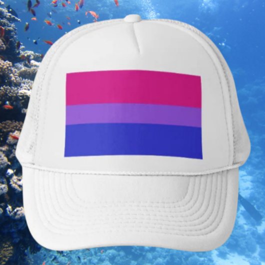Bi Pride Bold Hoed Trucker Pet