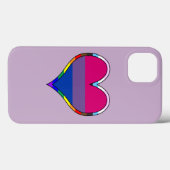 Bi Pride Coeur Coque-Mate coque iphone (Verso (horizontal))