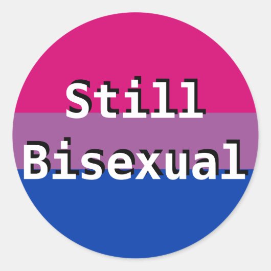 Bi+ Pride Flag Nog steeds Biseksuele Stickers (Voorkant)