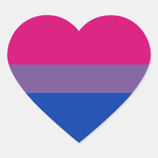 Bi Pride Flag Sticker Sheets (Hart) (Voorkant)