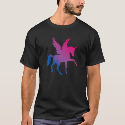 Bi Pride Flag Unicorn Bisexual Premium T-shirt (Voorkant)