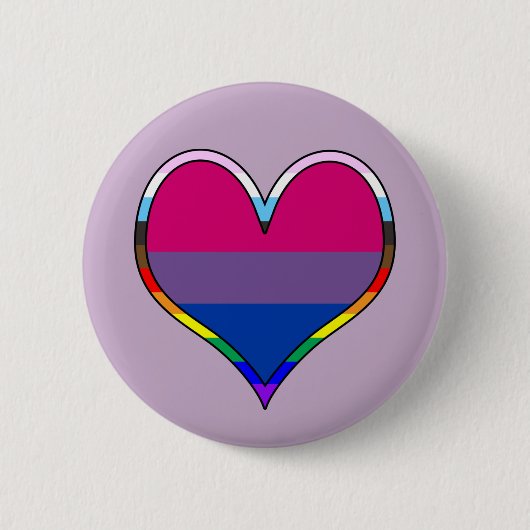 Bi Pride Heart Button (Voorkant)