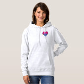 Bi Pride Heart Hoodie (Voorkant volledig)