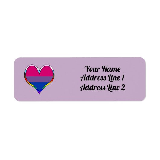 Bi Pride Heart Label (Voorkant)