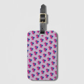 Bi Pride Heart Pattern Bagagelabel (Voorkant (verticaal))