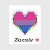 Bi Pride Heart Sticker (Vel)