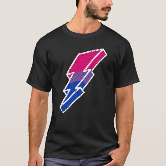 Bi Pride Lightning Bolt Cute Lgbtq Parade Subtle P T-shirt (Voorkant)