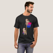 Bi Pride Sloth Pocket Bisexual Flag Bisexuis L T-shirt (Voorkant volledig)