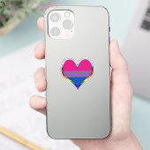 Bi Pride Sticker Coeur (Téléphone)