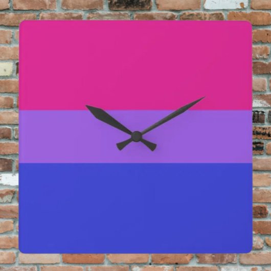 BI Pride Timekeeper Vierkante Klok
