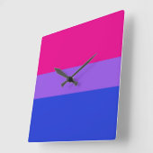 BI Pride Timekeeper Vierkante Klok (Hoek)