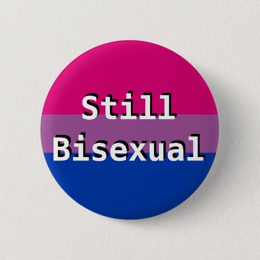 Bi+ Pride vlag nog steeds biseksuele Button (Voorkant)